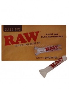 Raw glass tips flat