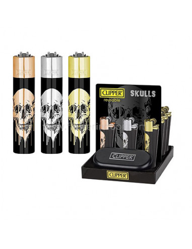 Clipper metal caja skulls