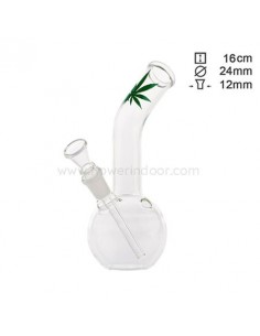 Bong cristal hoja verde