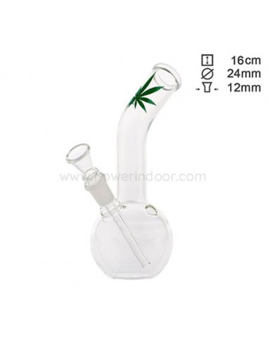 Bong cristal hoja verde