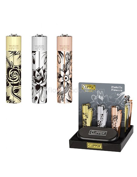 Clipper metal caja metallic flowers