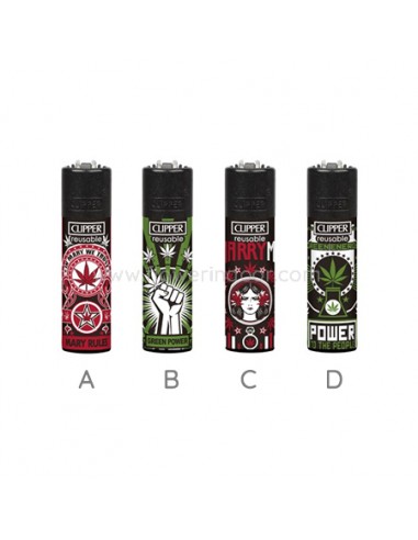 Mechero Clipper Micro Propaganda Leaves