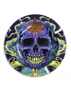 Cenicero metal Skull Leaf